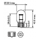 Светодиодная лампа SLP LED в задних ход с цоколем T20(W21/5W,W21W) Cree LED 80W 9-30V 1100lm Белый
